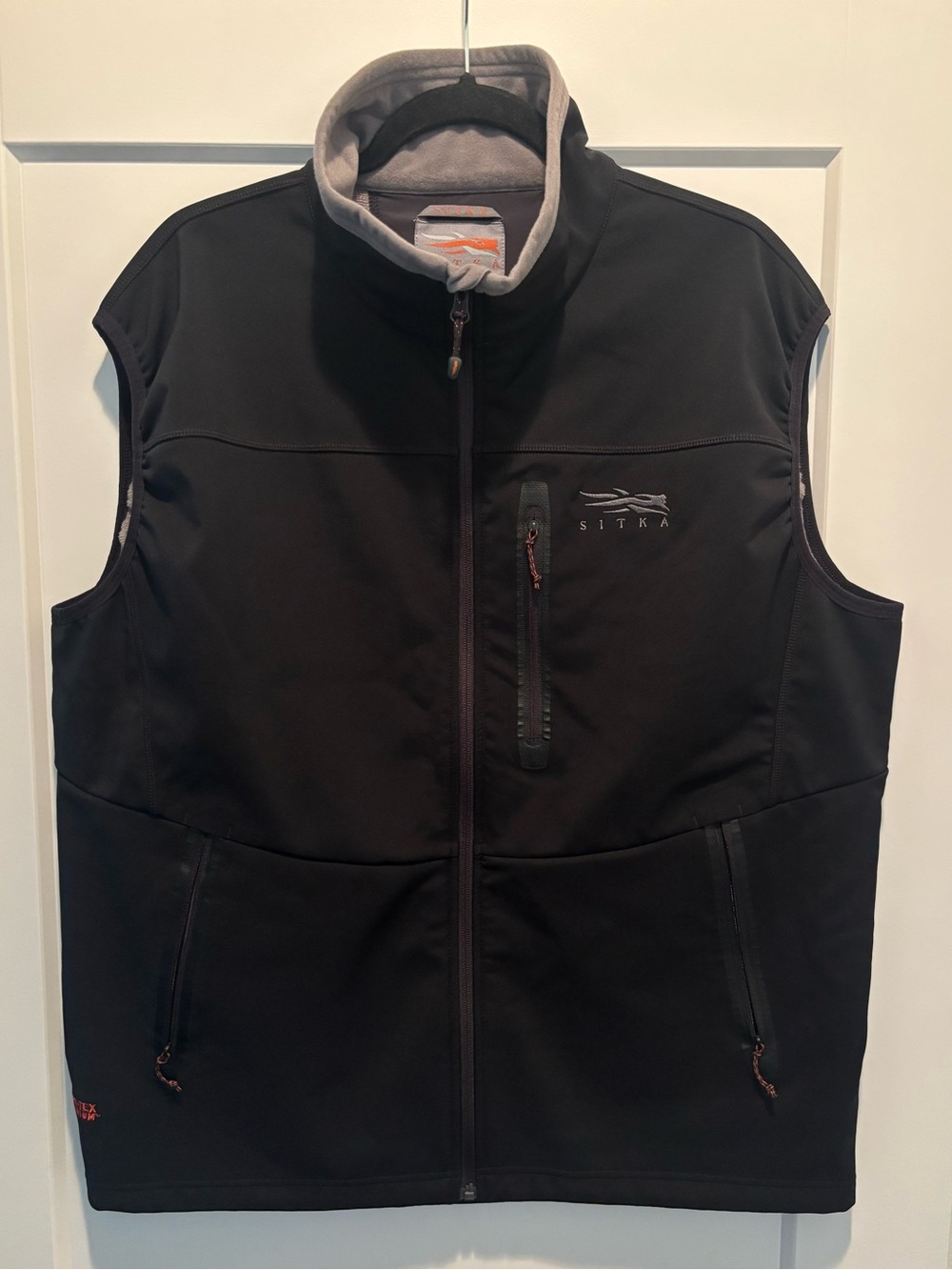 Sitka Jetstream Vest Mens XL - Gore-Tex Infinium Solid Black Hunting Outdoor